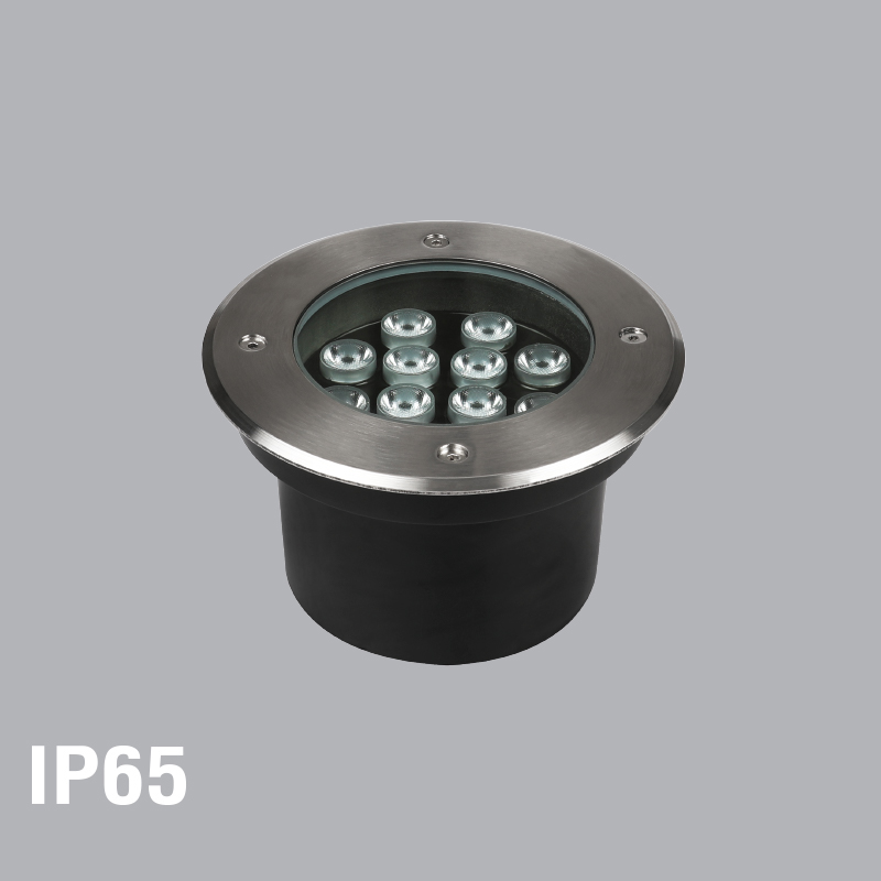 Đèn led in-ground 12w mpe lug-12v, ánh sáng vàng, kích thước ø160mm x 95mm