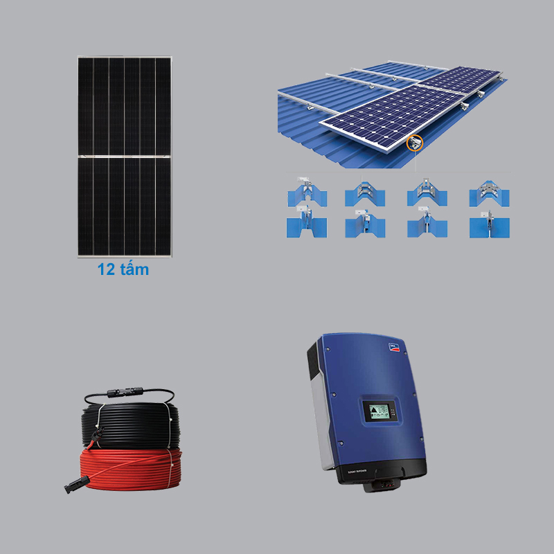 HỆ THỐNG ĐIỆN MẶT TRỜI 5.52 KWP 3 PHA