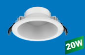 LED Downlight âm trần, MPE, DLF2-20T, kích thước phi 172x70mm, ánh sáng 6000 - 6500K